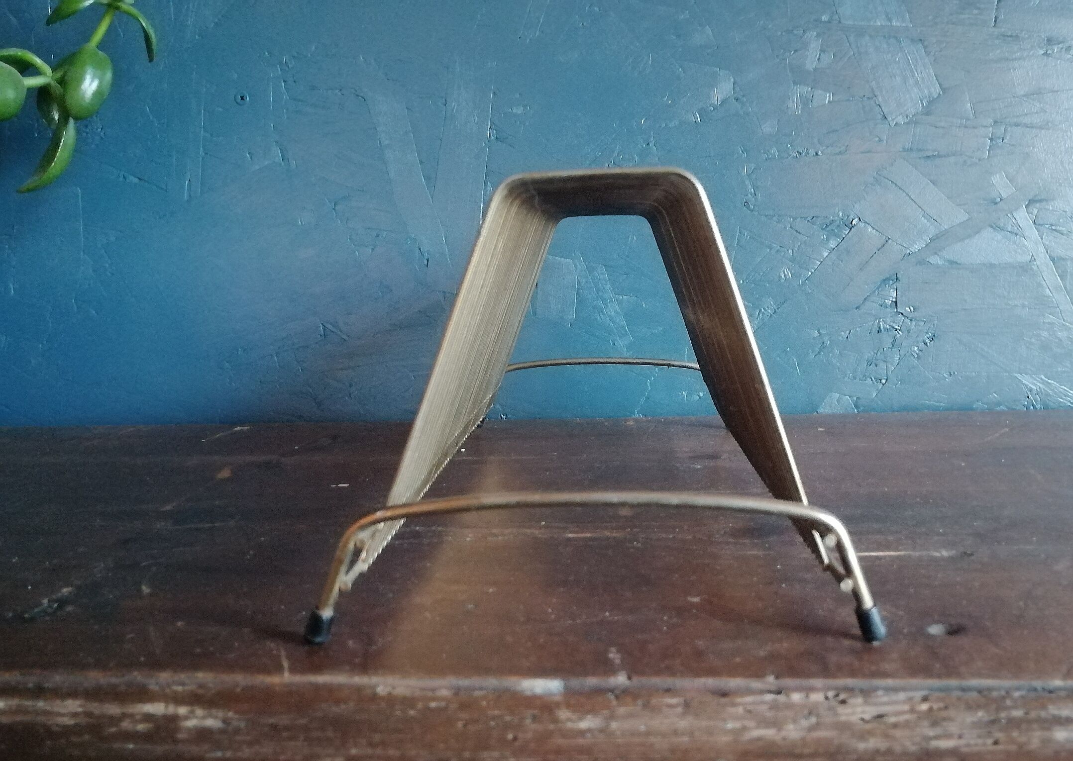 Vintage brass vinyl holder 50s