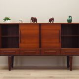 Buffet haut en teck, design danois, années 1960, fabricant : PMJ Viby J