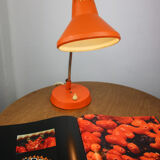 Adjustable Desk Lamp in Orange Painted Metal from TEP, 1970s