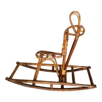 Rattan rocking horse