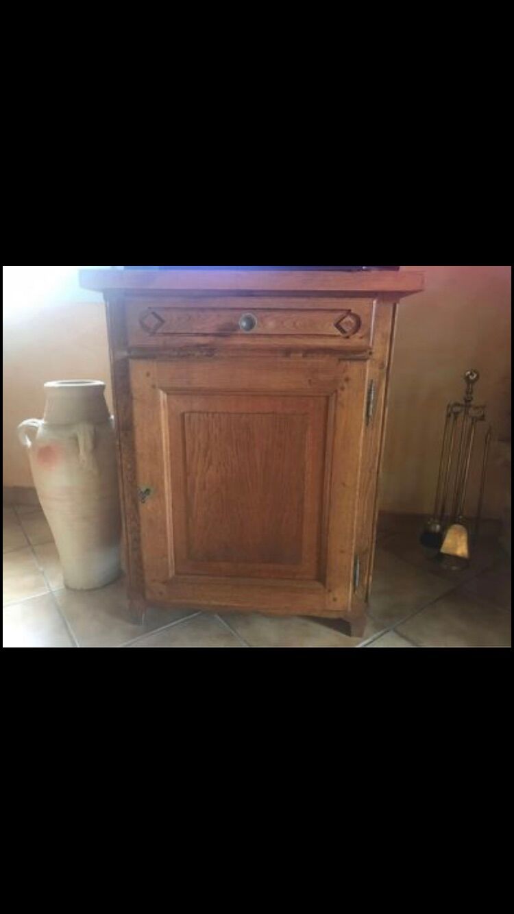 Solid oak TV cabinet