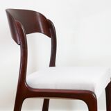 Chaise Baumann Traineau - Entièrement restaurée - Tissu, mousse & sangles : neuf