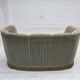 1970s, Danish 2-seater curved sofa, original furniture velour, beech wood.