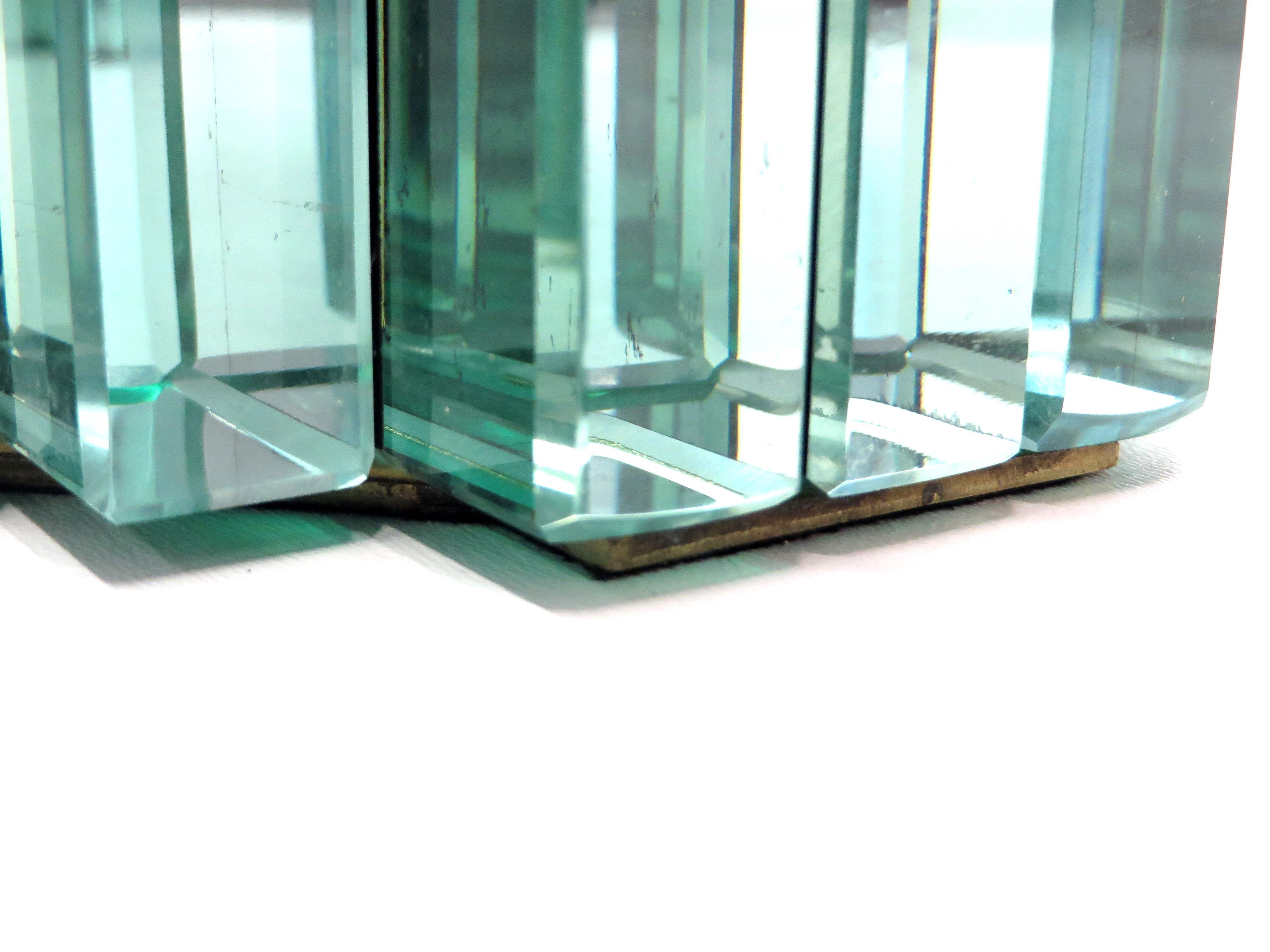 Vintage Italian design glass coffee table / table made in the 70s Ravello style