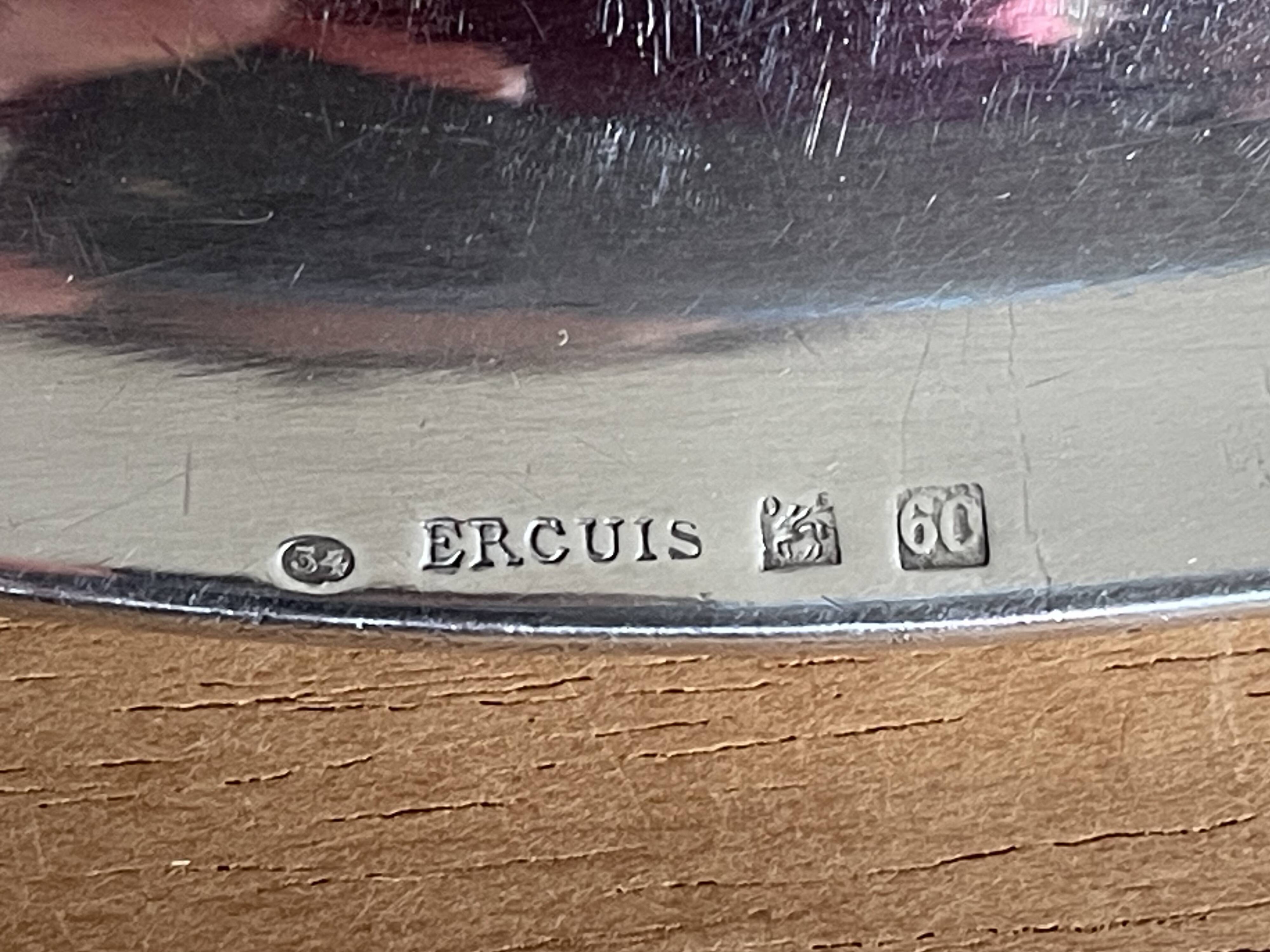 Plat en métal argenté ercuis