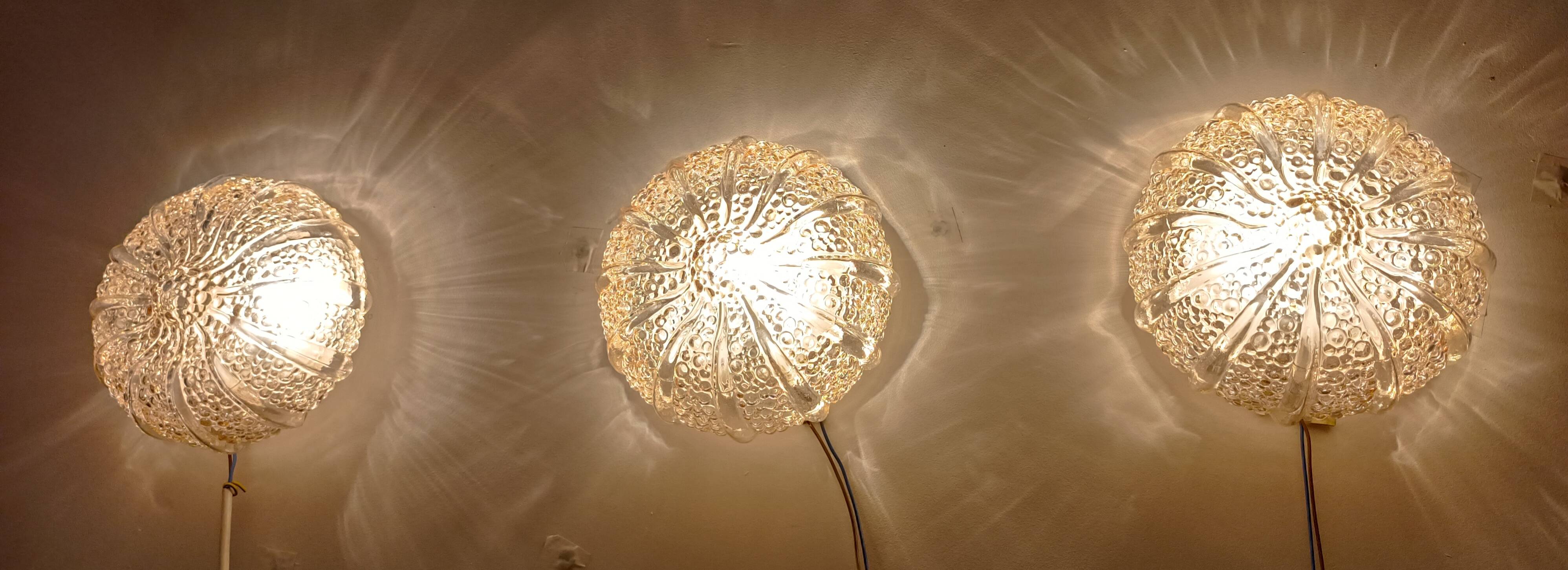 Bubble wall lights by Helena Tynell for G. Limburg 1970s