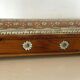 Natural wood plumier box decoration in inlay of bone marquetry