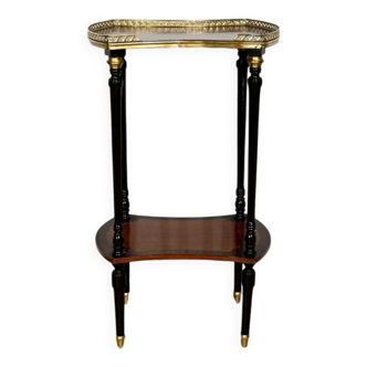 Table volante à double plateau en acajou et poirier noirci, style Napoléon III – 1930
