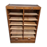 Double cabinet with curtain binders