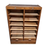 Double cabinet with curtain binders