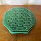 Antique DIGOIN Green Ceramic Trivet France