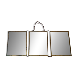 Miroir barbier tryptique