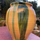 Old glazed terracotta jar