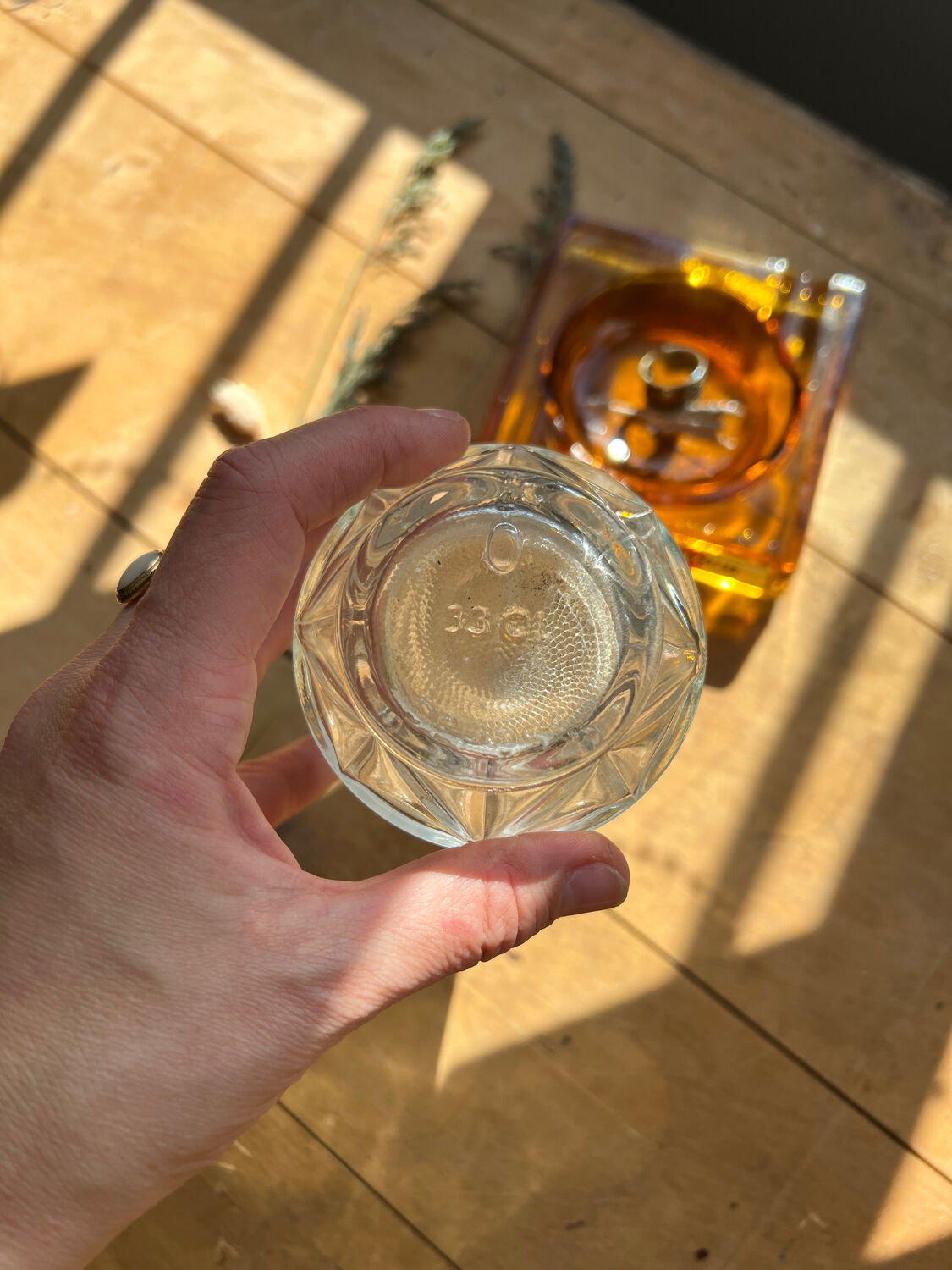 Martini advertising decanter and ashtray