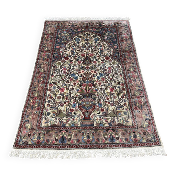 Iranian carpet made of wool and silk, handmade - 1.87m x 1.23m