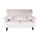 2-Seater Upholstered Sofa Scandinavian Style Mid-Century Spirit Compass Legs