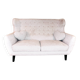 2-Seater Upholstered Canapé Scandinavian Style Mid-Century Spirit Compass Legs
