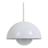 Suspension fleur Verner Panton blanche, Louis Poulsen, Danemark, 1969