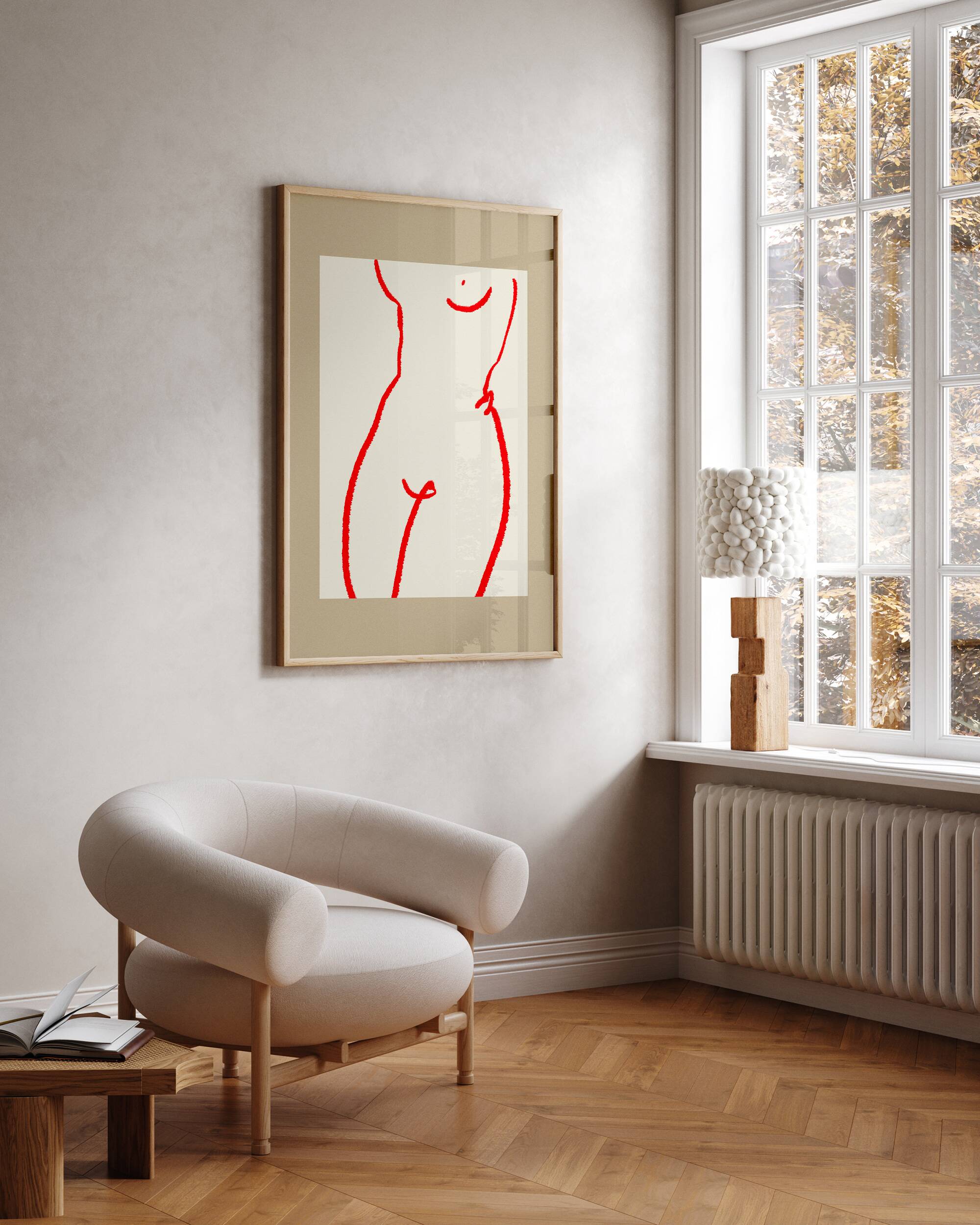 Female figure giclee art print, 50x70cm