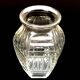 Art Deco style hexagonal vase Engraved on the neck Made in France