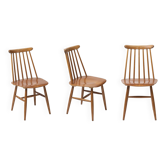 Set of 3 Fanett 65t dining chairs by Ilmarii Tapiovaara, Sweden, 1960s