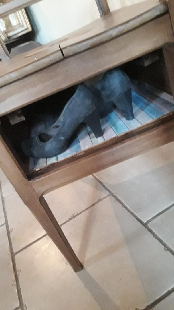 Bench chest gilded oak