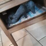 Bench chest gilded oak