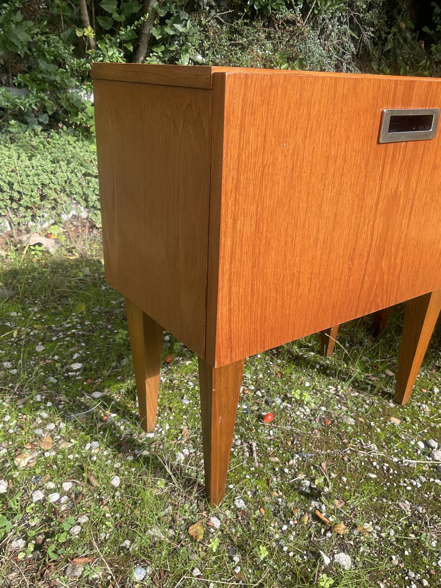 Pair of Scandinavian teak bedside tables from the 60s-70s.