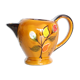 Pichet en céramique, marron et fleuri, vintage