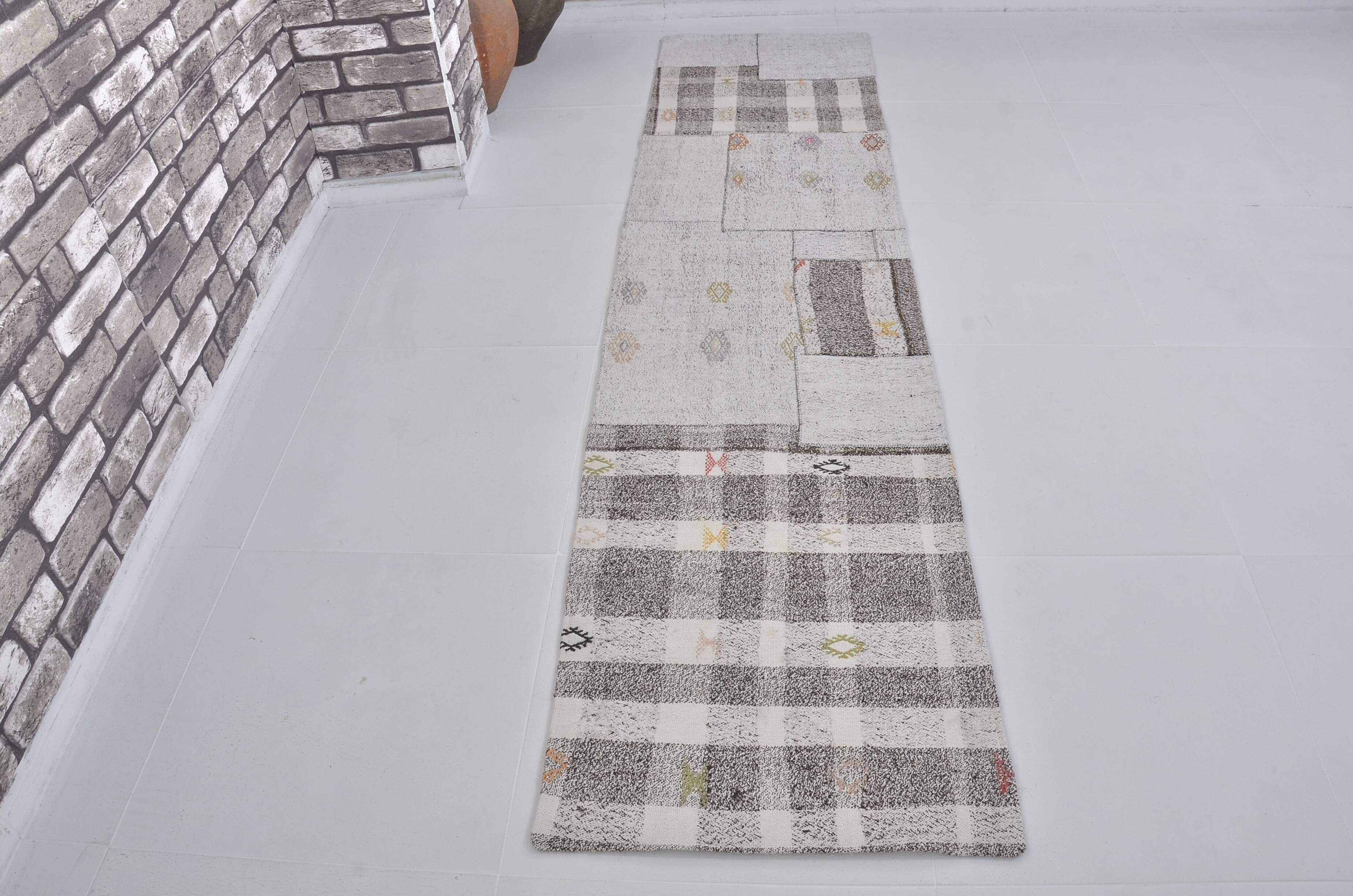 Neutral Vintage Kilim Runner Sku3830
