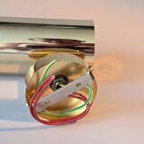 Modernist wall lamp in gilded brass, Italy 1970/1980.