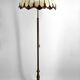 Bronze floor lamp with Tiffany-style stained glass shade – 20th century