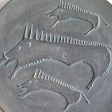 Ceramic wall plate attributed to Wim Mühlendyk