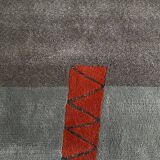 Tisca modernist hand-tufted wool rug France 1980s