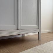 Parisian wardrobe with shelves, renovated oak wood.