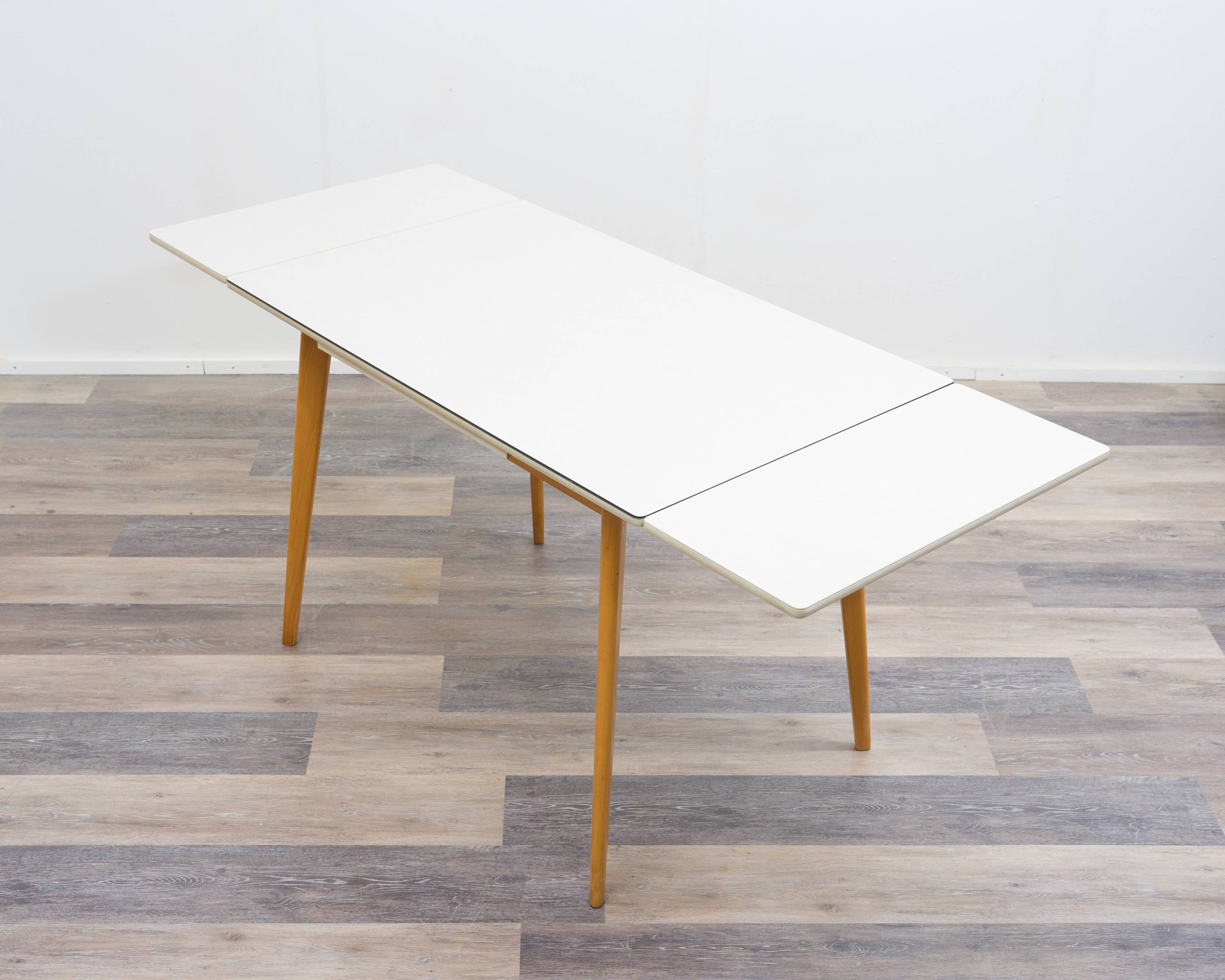 Dining table from the 1950s, grey resin top.