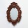 French Carved Walnut Oval Mirror with Pierced Acanthus Crest, circa 1900