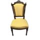 Queen's chair in Louis XVI style, wood and fabric, late 19th century.
