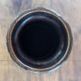 West Germany Scheurich 285-18 Onion Vase, Black Brown