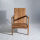 Fauteuil en bois naturel (teck) design minimaliste