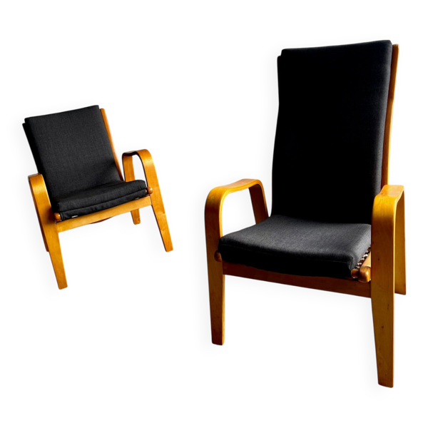 Paire de fauteuils lounge FB-05 et FB-06 par Cees Braakman pour Pastoe, années 1950