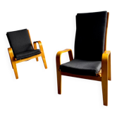 Pair of lounge chairs FB-05 and FB-06 by Cees Braakman for Pastoe, 1950s.