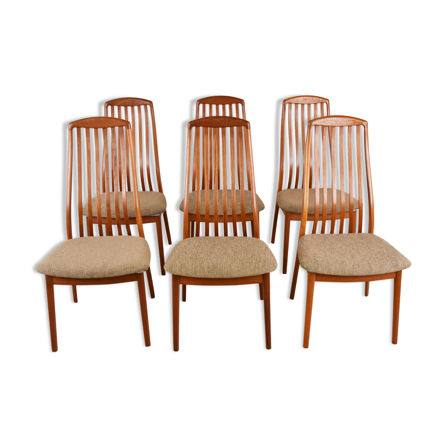Set of 6 dining chairs, model EVA by Niels Kofoed, Denmark