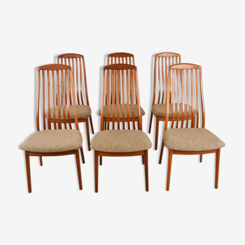 Lot de 6 chaises de salle à manger, modèle EVA by Niels Kofoed, Danemark