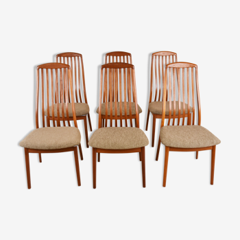 Set of 6 dining chairs, model EVA by Niels Kofoed, Denmark