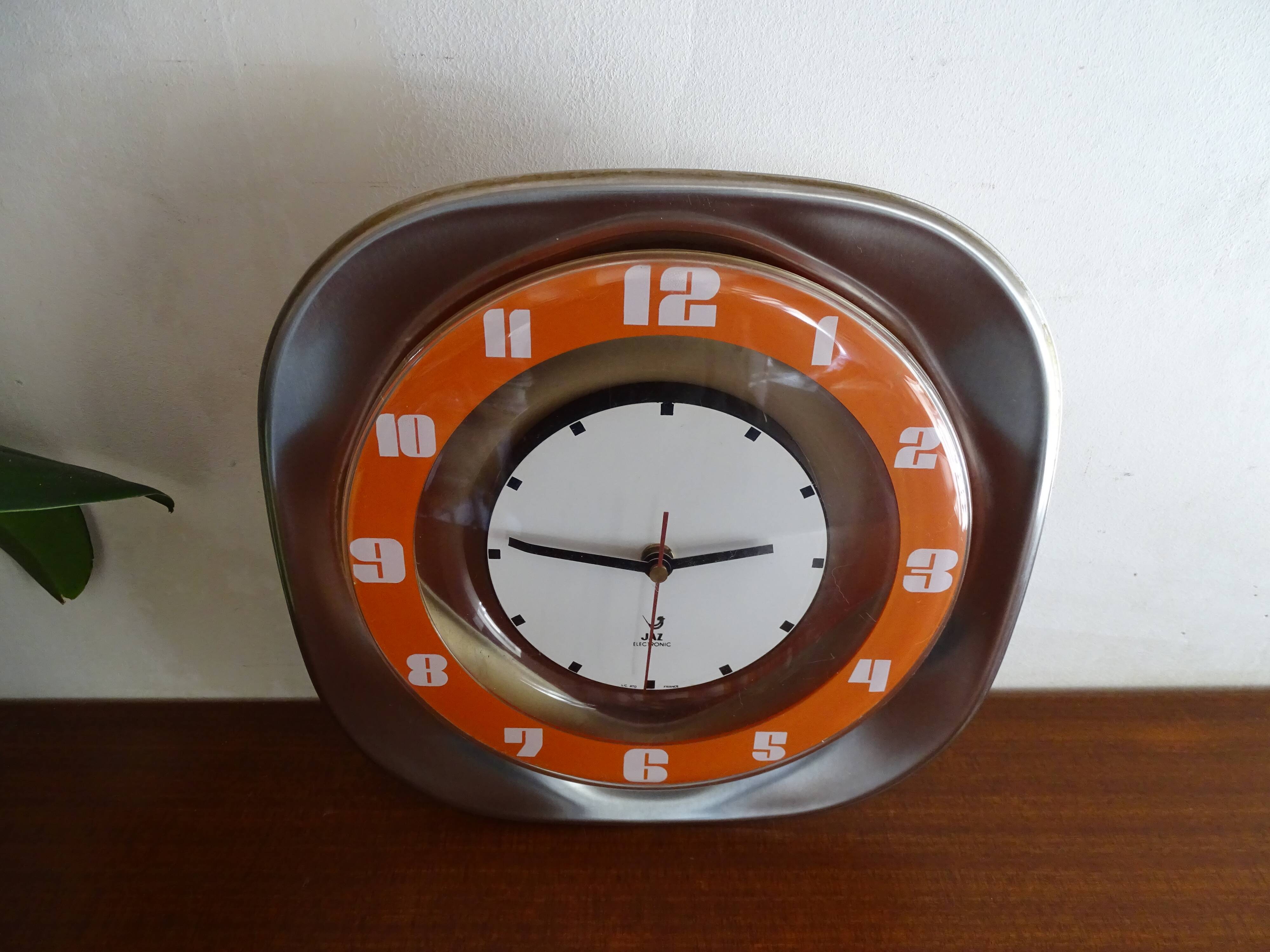 Horloge Jaz electronic alu vintage design 1970