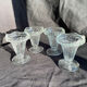 4 coupes de glace vintage en verre
