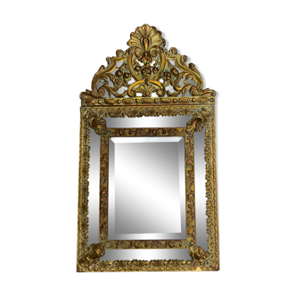 Miroir à parcloses XIXe 33x59cm