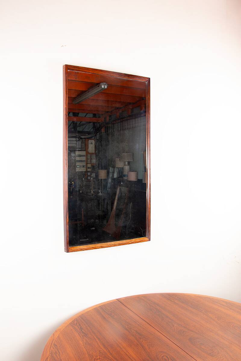 Danish Grand Mirror in rosewood by Aksel Kjesgaard for Odder 1960.