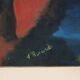 Modern painting signed by Gian Rodolfo D'Accardi "Ride in the Woods" 1955